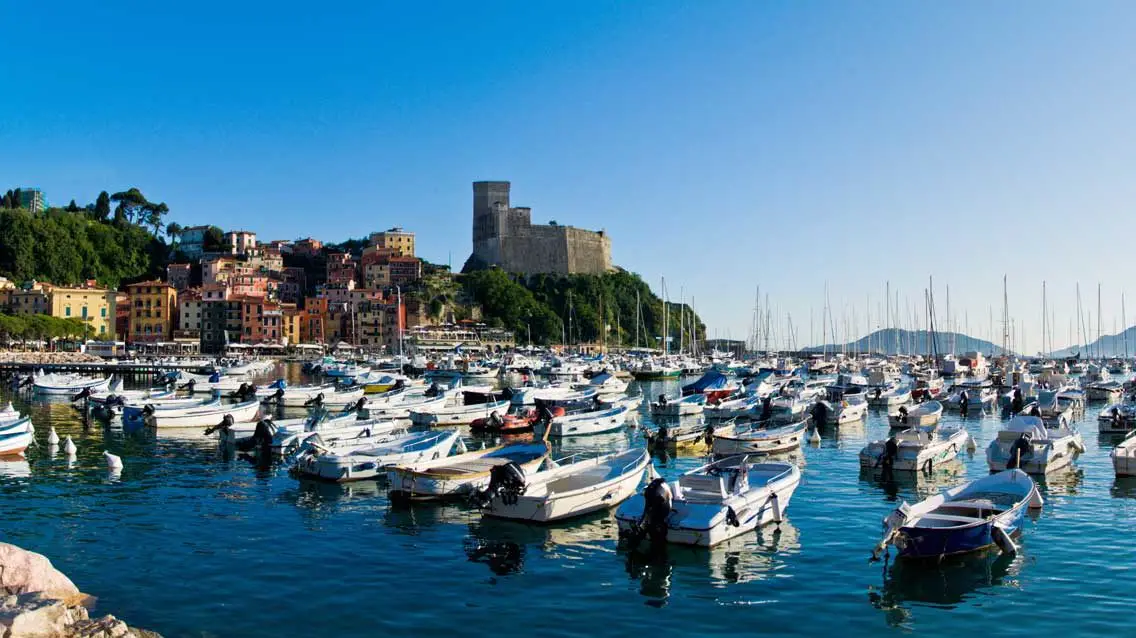 Lerici harbour with pleasure boats